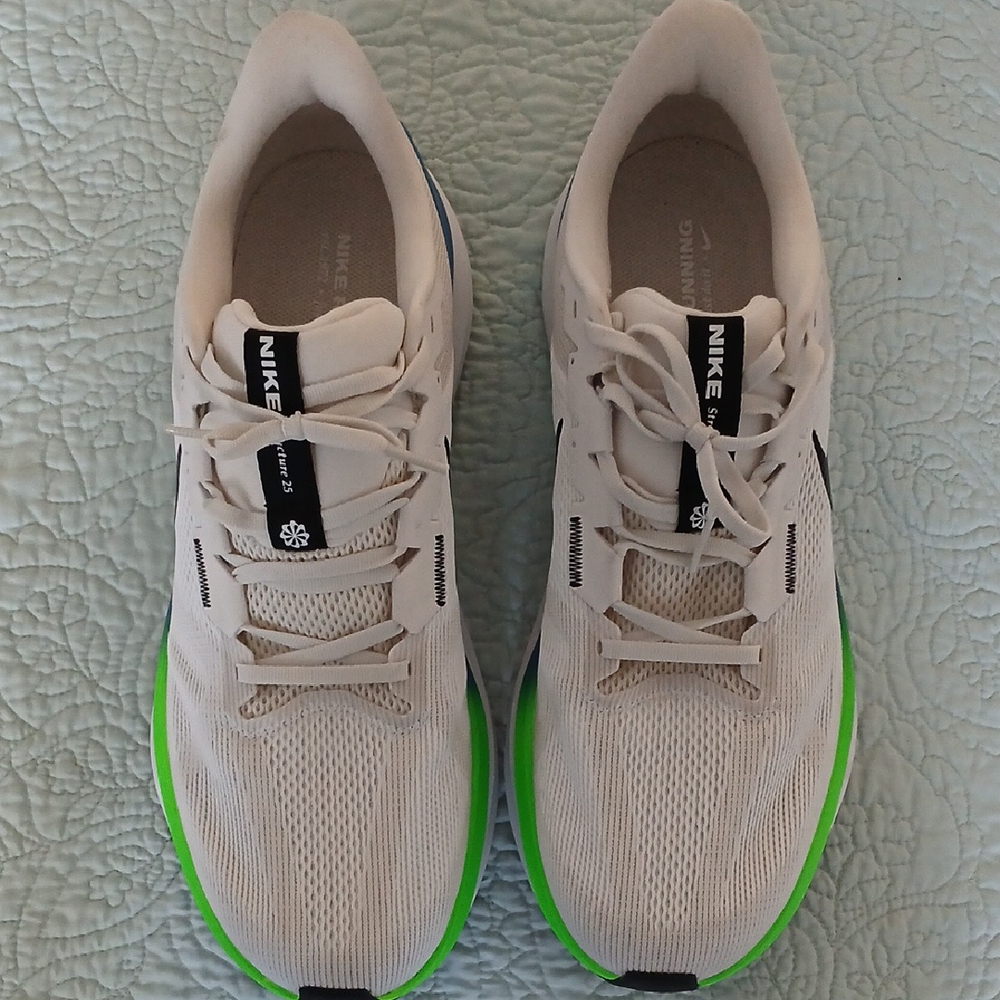 Nike Running Shoes with Bright Green Accents